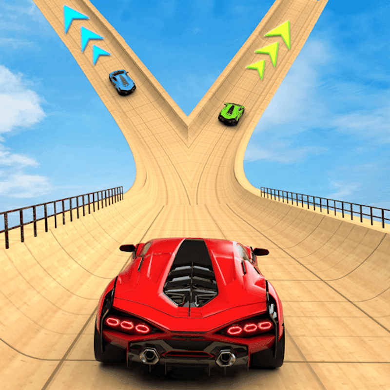 Impossible Mega Ramp Car Stunt